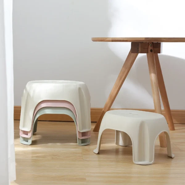 Non-Slip Plastic Stool for Children and Adults,Thicken Low Stool, Changing Shoes Stool, Great for Kitchen, Bathroom, Living Room