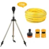 360-Degree Garden Automatic Rotating Sprinkler Stainless Steel Tripod Set Irrigation Stand Water Jet Garden Lawn Sprinkler Tool