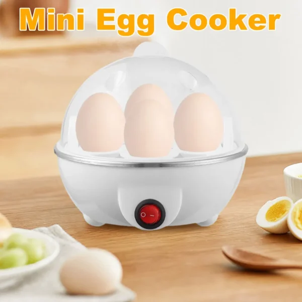 Egg Cooker Auto Shut-Off Boiled Egg Machine 7 Egg Capacity Smart Egg Maker Electric Egg Boiler for Home Kitchen