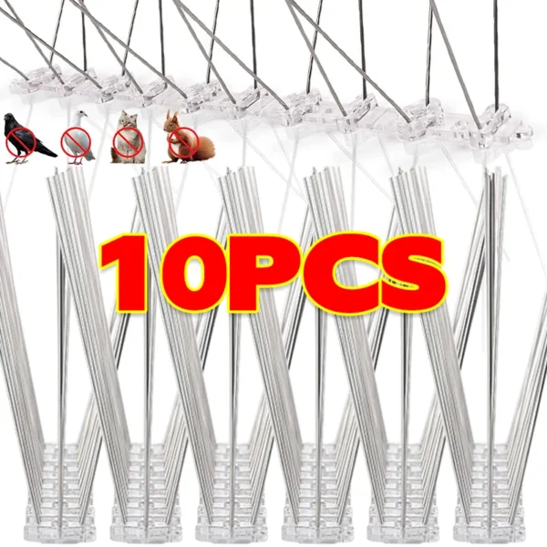 Stainless Steel Bird Spikes Pigeon Deterrent Effective Bird Repeller For Garden Fence Roof Window Sill Eaves Easy Installation