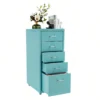 Metal File Storage Cabinet, Durable, Free Standing 5-Drawer Under Desk Organizer with Wheels for Bedroom Office