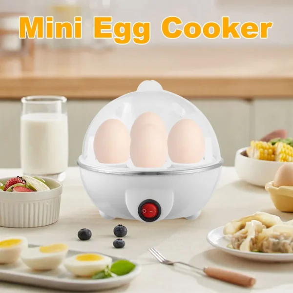 Egg Cooker Auto Shut-Off Boiled Egg Machine 7 Egg Capacity Smart Egg Maker Electric Egg Boiler for Home Kitchen
