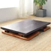 Folding Wooden Coffee Table Laptop Desk Low Tea Table Table for Home Balcony Living Room Bedroom Space-saving Furniture