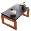 Folding Wooden Coffee Table Laptop Desk Low Tea Table Table for Home Balcony Living Room Bedroom Space-saving Furniture