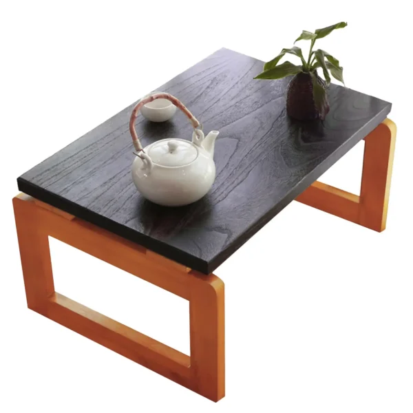 Folding Wooden Coffee Table Laptop Desk Low Tea Table Table for Home Balcony Living Room Bedroom Space-saving Furniture
