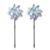 2/10pcs Bird Repellent Windmill Practical 8 Leaves DIY Birds Deterrent Windmill Creative Outdoor Garden Lawn Yard Decoration
