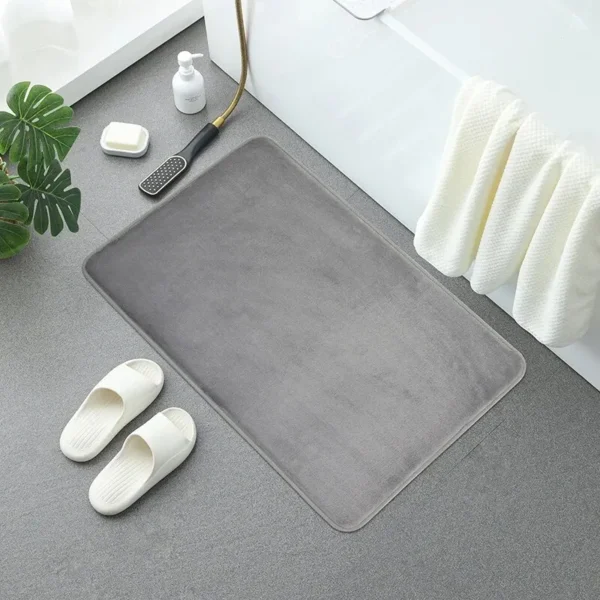 Elegant Memory Foam Bath Mat: Non-Slip, Stain-Resistant, Soft Comfort, Home Decor Rug - Perfect for Bathroom, Bedroom, Kitchen