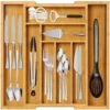 Kitchen Drawer Organizer Bamboo Split Cutlery Adjustable Kitchen Tool Knife and Fork Storage Box Home Bedside Drawer Organiser