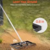 VEVOR Lawn Leveling Rake with Handle Ground Plate Rust-Resistant Carbon Steel Soil Leveler Effort Saving Lawn Leveling for Yard