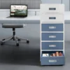6-Drawer File Cabinet with Lockable Drawers Office Organizer with Silent Wheels Multi-Layer Storage Home & Office Filing Cabinet