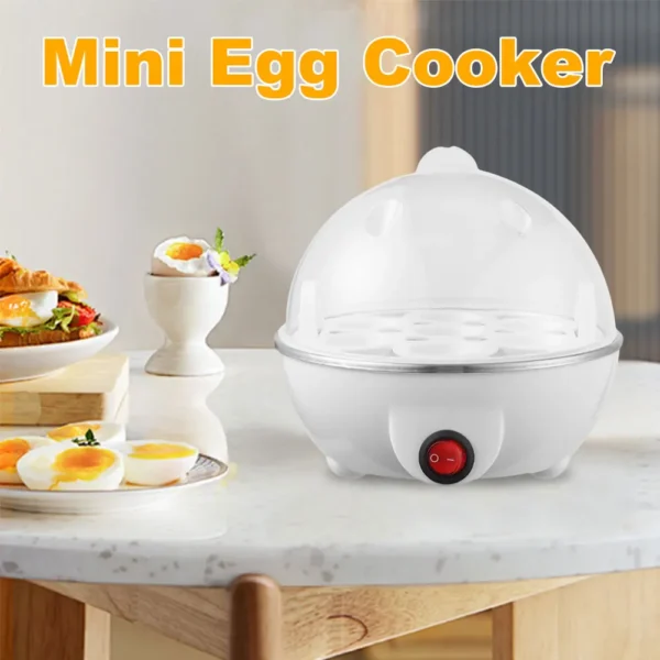 Egg Cooker Auto Shut-Off Boiled Egg Machine 7 Egg Capacity Smart Egg Maker Electric Egg Boiler for Home Kitchen