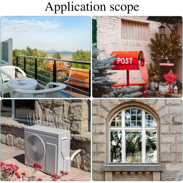 Stainless Steel Bird Spikes Pigeon Deterrent Effective Bird Repeller For Garden Fence Roof Window Sill Eaves Easy Installation