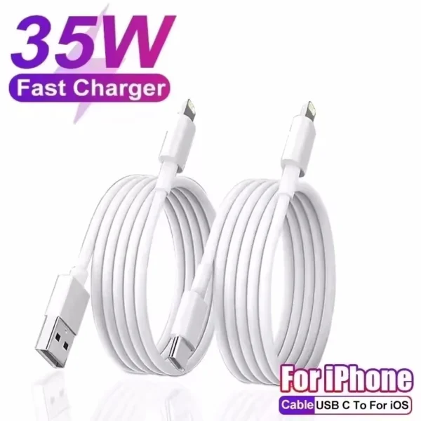 For PD 35W Fast Quick Charger USB Type C For iPhone 15 14 13 12 11 Pro Max Mini Plus XR XS Charging Data Cable Accessories