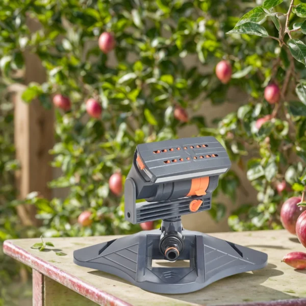 New Automatic Garden Sprinkler Adjustable Large Coverage Lawn Sprinkler 16 Holes Rotating Lawn Sprinkler for Outdoor Yard Garden