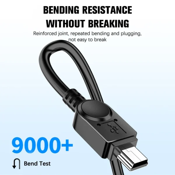 Mini USB Cable To USB Fast Data Charger Cable for PSP MP3 MP4 Car DVR GPS Digital Camera HDD Cord Mobile Phone Accessories