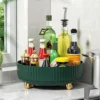 360 Degree Rotating Anti Slip Spice Rack Kitchen Seasoning Storage Rack Rotating Storage and Skincare Cosmetics Storage Rack