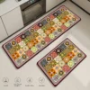 Absorbent Kitchen Thicken Retro Style Rug Base Non-Slip Entrance Doormat Mat High Quality Colorful Patterns Carpet Large Mats