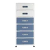 6-Drawer File Cabinet with Lockable Drawers Office Organizer with Silent Wheels Multi-Layer Storage Home & Office Filing Cabinet