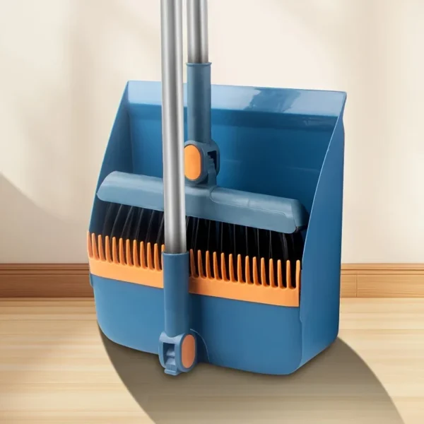 Brand-new 2-in-1 rotatable and foldable magnetic broom and dustpan cleaning set, enlarged and thickened household broom