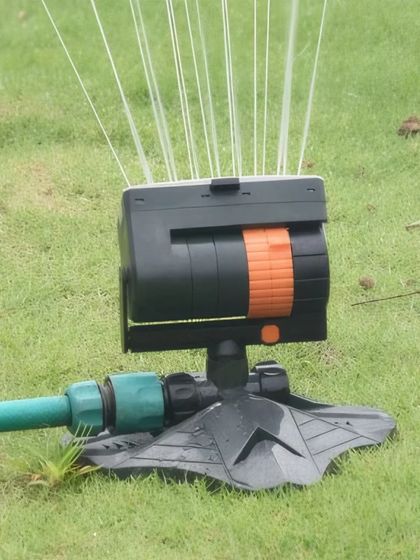New Automatic Garden Sprinkler Adjustable Large Coverage Lawn Sprinkler 16 Holes Rotating Lawn Sprinkler for Outdoor Yard Garden