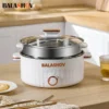 Portable Electric Multifunctional Cooker Household Double Layer Hot Pot Mini Non-stick Cookware for Kitchen and Home Appliance
