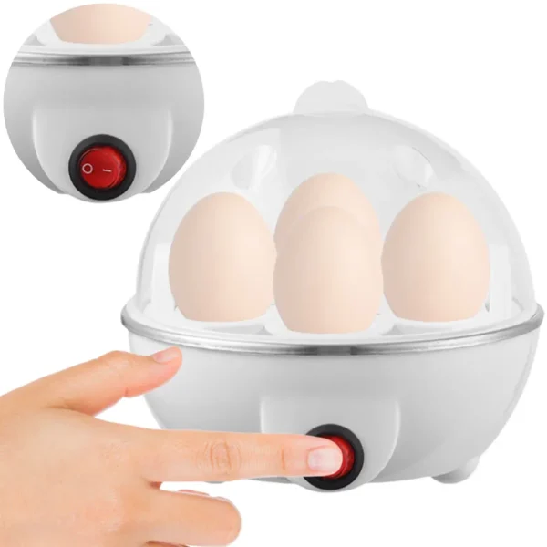 Egg Cooker Auto Shut-Off Boiled Egg Machine 7 Egg Capacity Smart Egg Maker Electric Egg Boiler for Home Kitchen