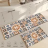 Absorbent Kitchen Thicken Retro Style Rug Base Non-Slip Entrance Doormat Mat High Quality Colorful Patterns Carpet Large Mats