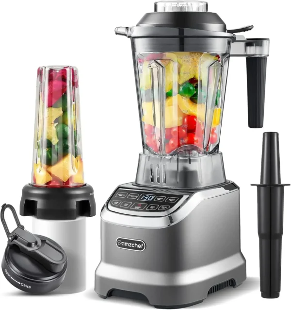 Professional Blenders for Kitchen, 1800 W Smoothie Blender with 2 Blend Way, 4 Functions and 3 Speeds, 63 oz Blender for Smoothi