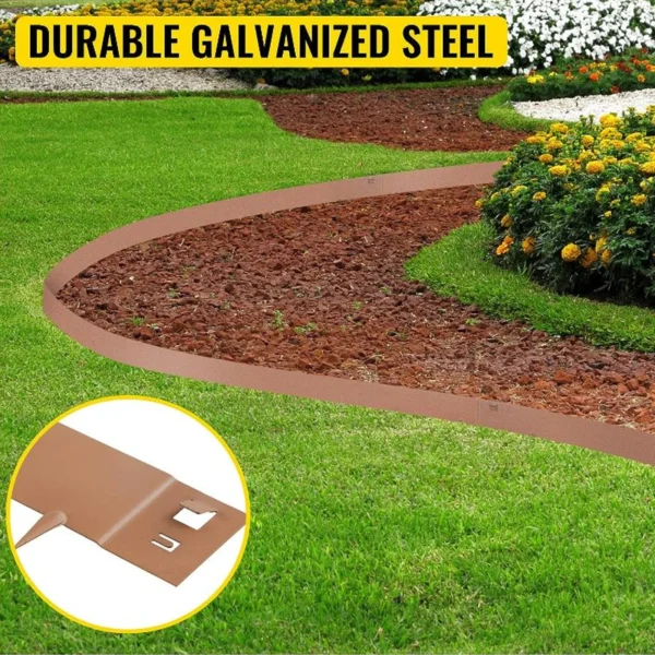 Garden Bed Border Garden Bed Edging Steel Lawn Edging 100x13cm Flexible Bendable Landscape Edging Metal Garden Bed Border