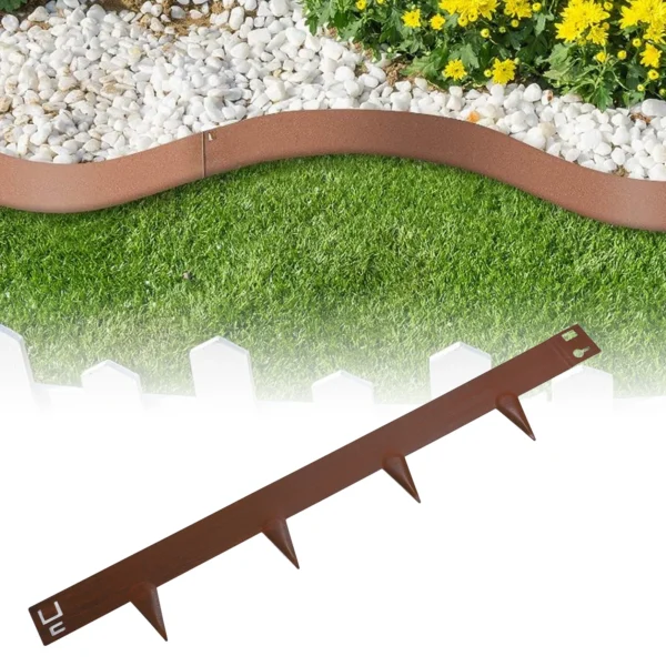 Garden Bed Border Garden Bed Edging Steel Lawn Edging 100x13cm Flexible Bendable Landscape Edging Metal Garden Bed Border