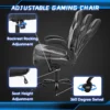 JHK Ergonomic Office Computer Home Gaming Desk Chair Adjustable PU Leather Racing Chair Flip-up Armrest For Christmas Furniture