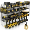 Power Tool Organizer Wall Mount, Extended Large Heavy Duty Drill Holder, 4 Layer Garage and Storage, Suitable Utility Racks